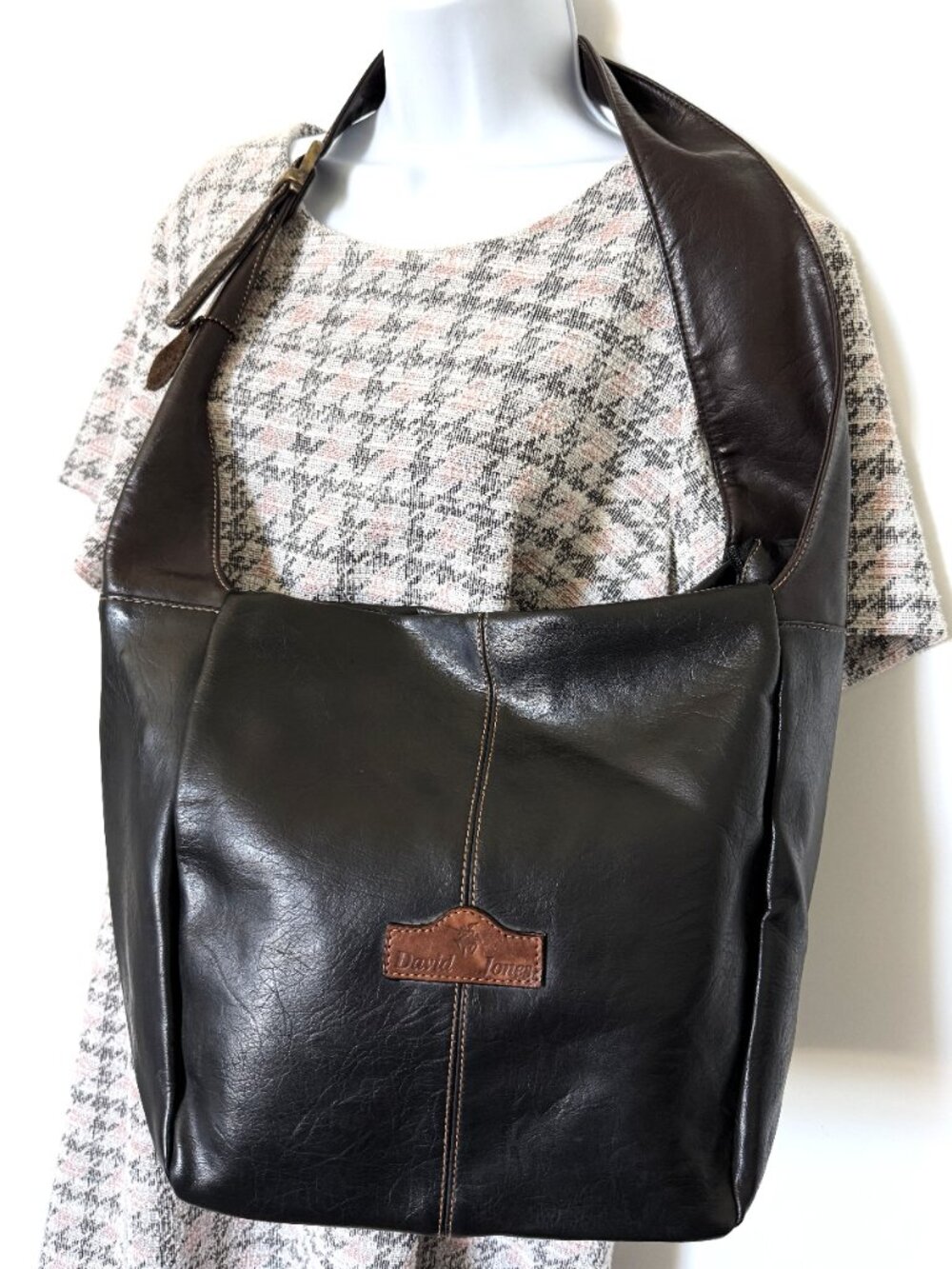 David Jones Crossbody Bag Black faux leather shoulder bag